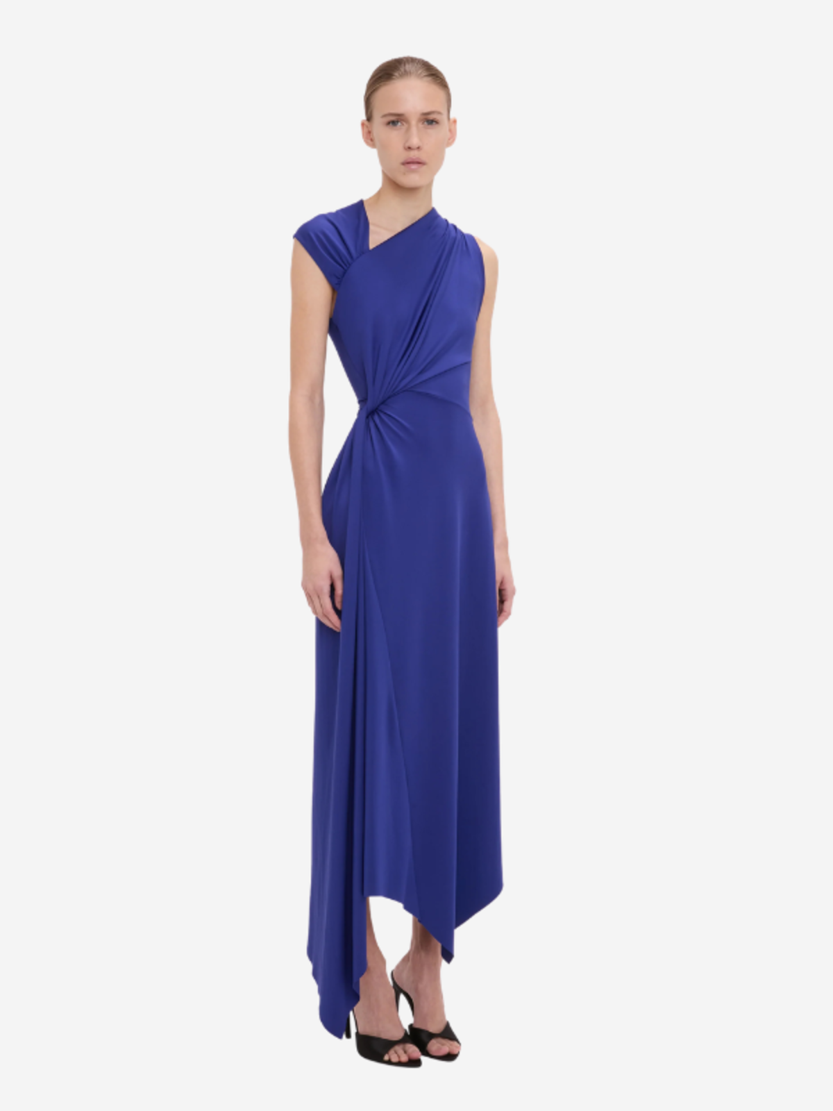 Victoria Beckham Cap Sleeve Midi Dress - Image 3 of 7
