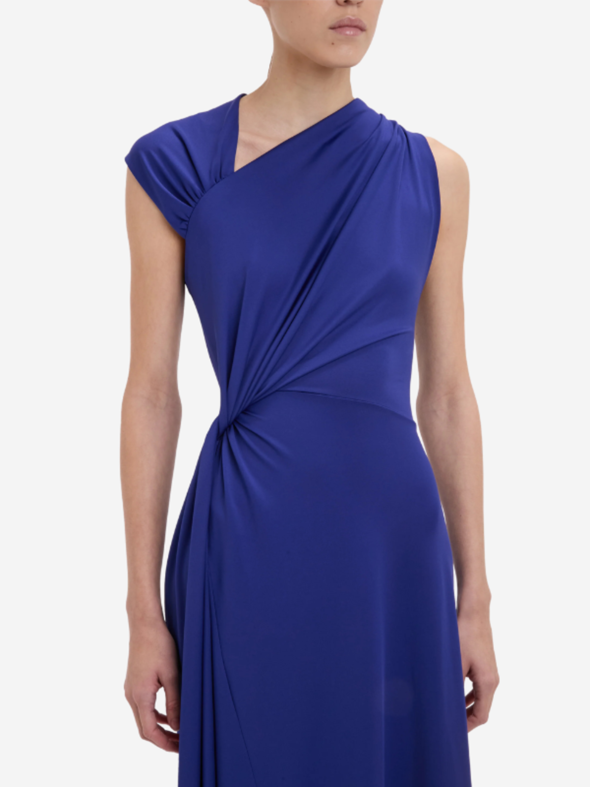 Victoria Beckham Cap Sleeve Midi Dress - Image 5 of 7