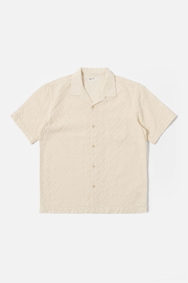 Universal Works Ecru Dot Waffle Road Shirt