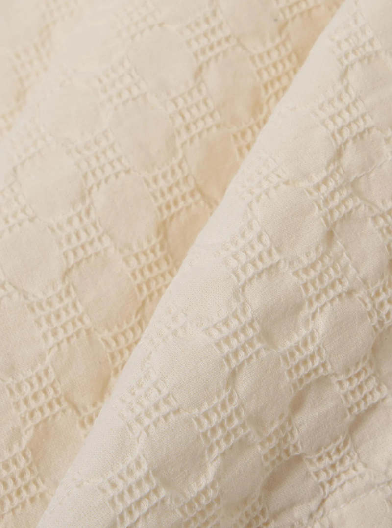 Universal Works Ecru Dot Waffle Road Shirt