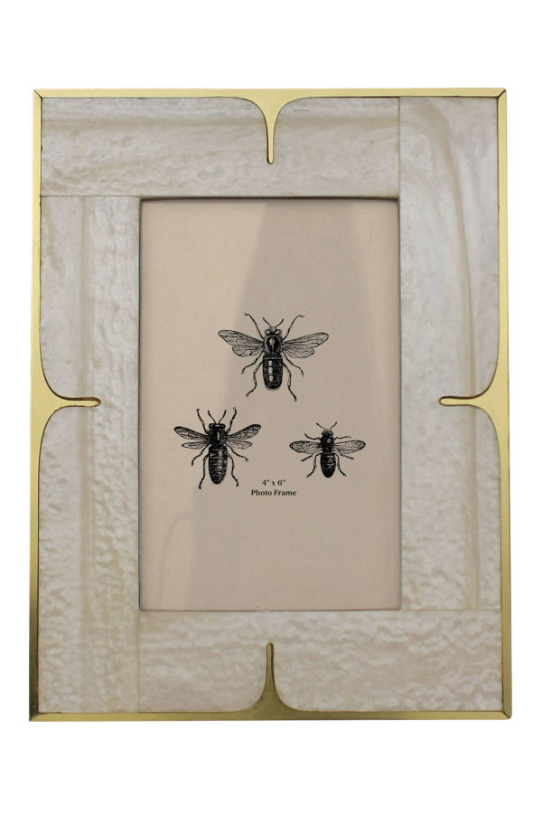 Homart Resin & Brass Picture Frame 4x6