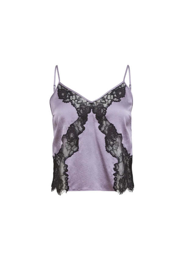 Fleur du Mal Juliet Lace Silk Cami - Lavender Fleur du Mal Juliet Lace Silk Cami - Lavender