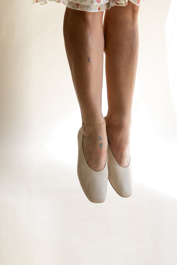 Huma Blanco Margaux Ballet Flat Bone Nappa