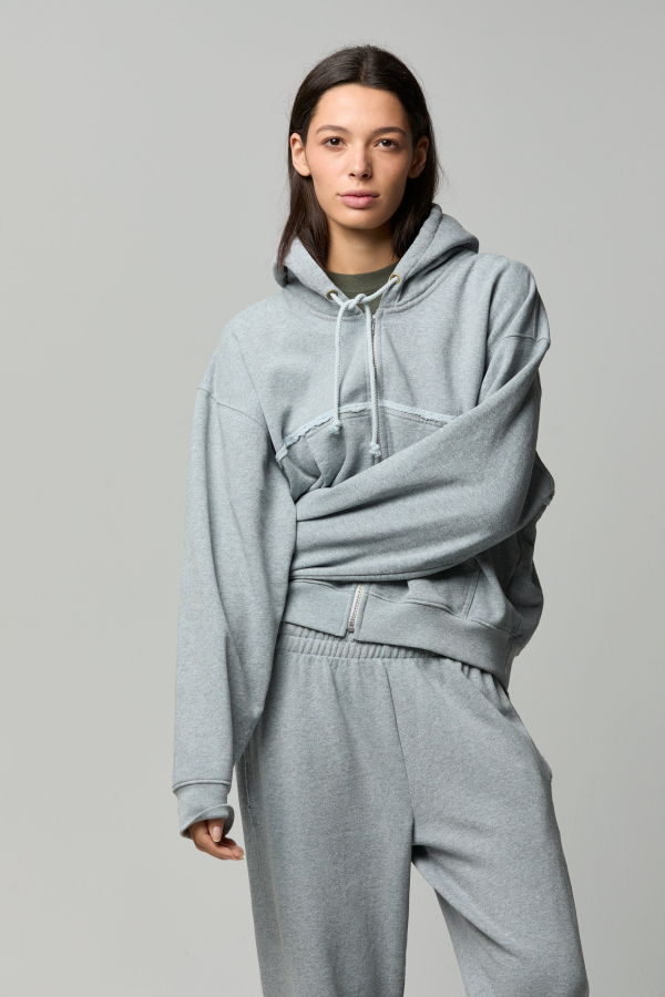 Asher Hailey Oversized Hoodie - Heather Grey