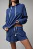 Asher Hazel Cotton Sherpa Hoodie - Blue Haze - Thumbnail 4