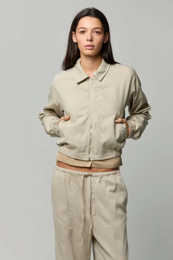Asher Zoi Bomber Jacket - Putty