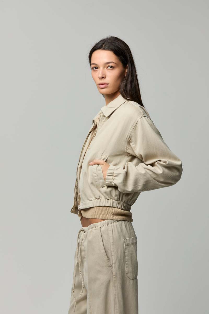Asher Zoi Bomber Jacket - Putty