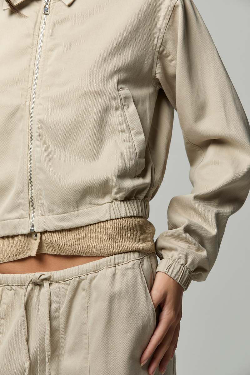 Asher Zoi Bomber Jacket - Putty