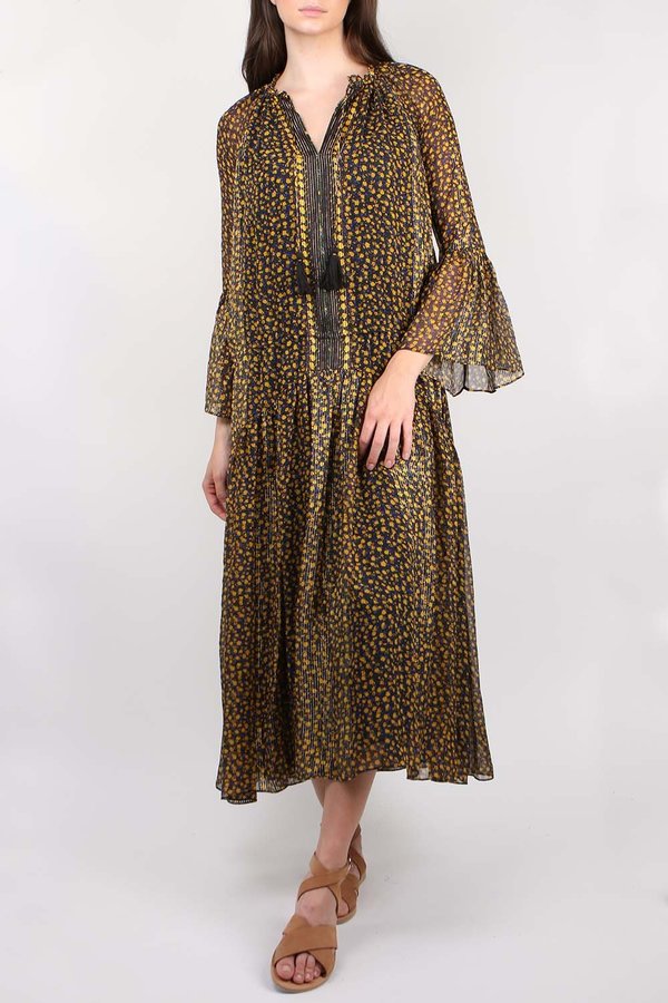 green emerald velvet dress Lane Embroidered Midi Dress in Cream