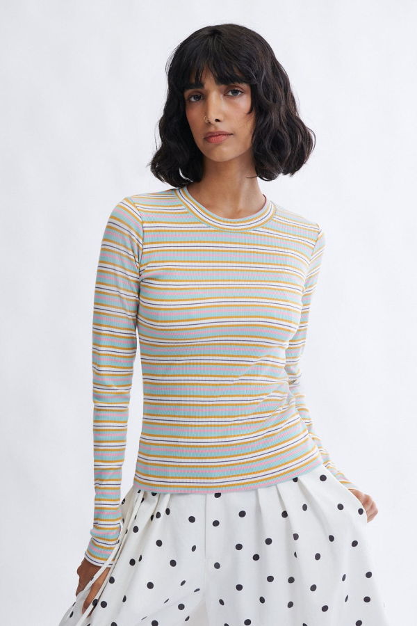 Eliza Faulkner Jamie Top - Off-White Stripe
