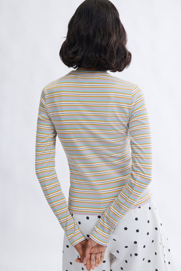 Eliza Faulkner Jamie Top - Off-White Stripe