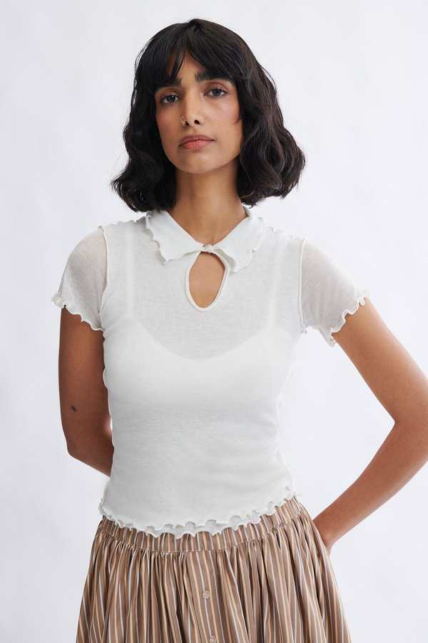 Eliza Faulkner Percy Polo Top - White