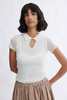 Eliza Faulkner Percy Polo Top - White - Thumbnail 1
