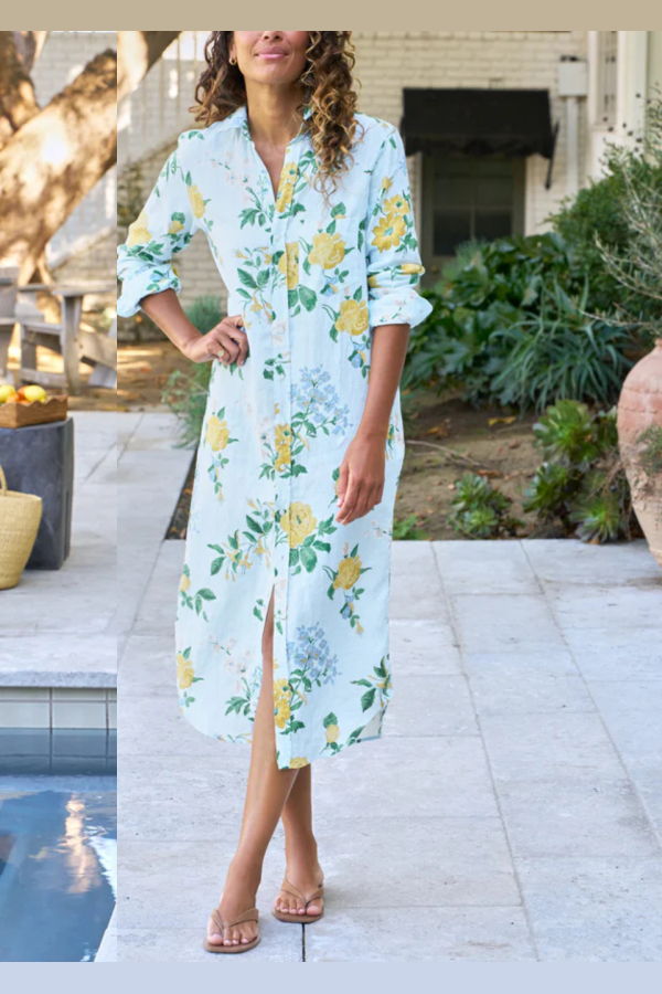 Frank & Eileen Rory Maxi Shirtdress - Spring Bouquet