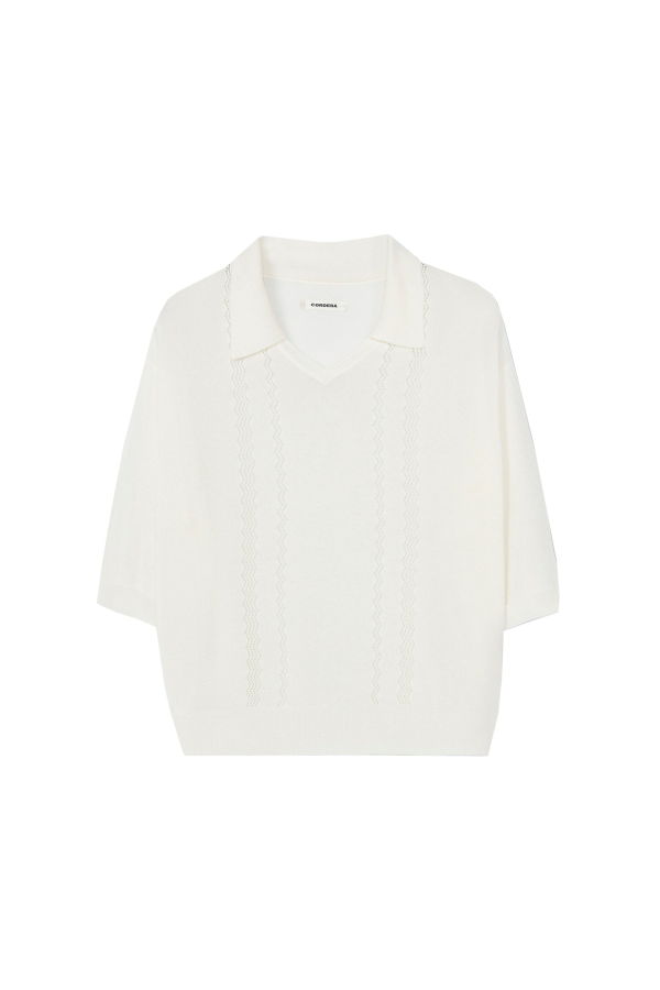 Cordera Lace Polo Sweater - Garza