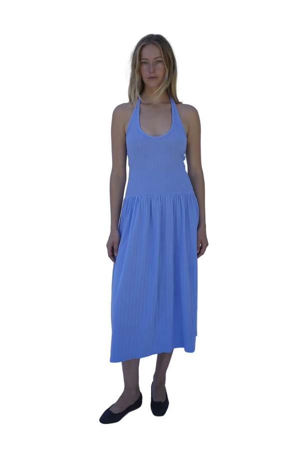 Emma Rothkopf Isla Halter Dress - Cornflower