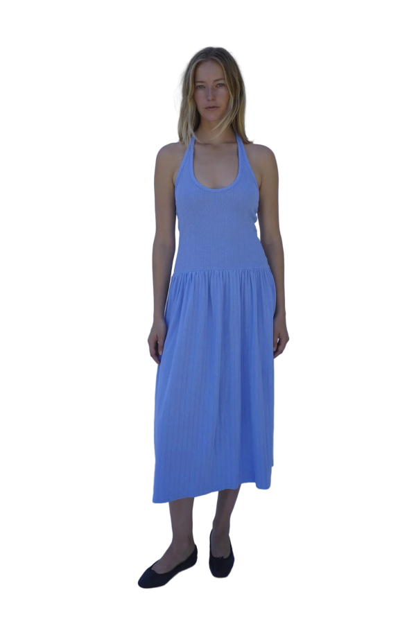 Emma Rothkopf Isla Halter Dress - Cornflower