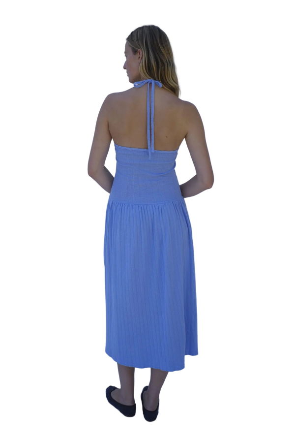 Emma Rothkopf Isla Halter Dress - Cornflower