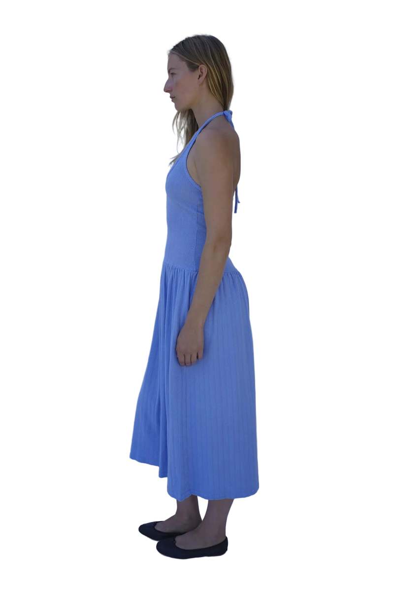 Emma Rothkopf Isla Halter Dress - Cornflower