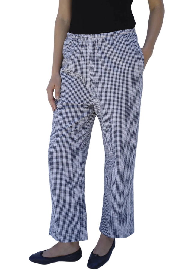 Emma Rothkopf Patti Pant - Navy Gingham