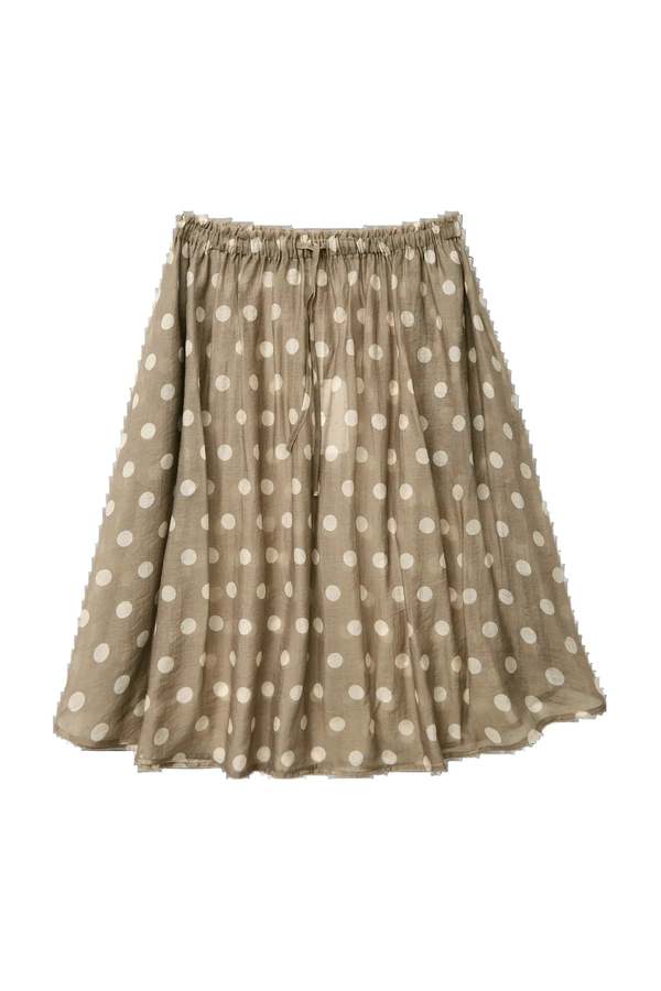 Find Me Now Haenim Polka Dot Skirt - Cream/Mocha