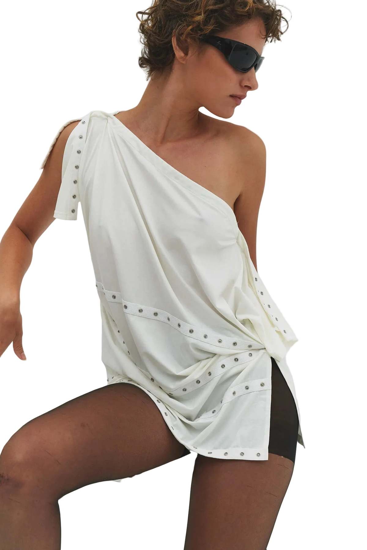 Find Me Now Lua Snap Multi-wear Dress/Top - Milk - Image 4 of 9