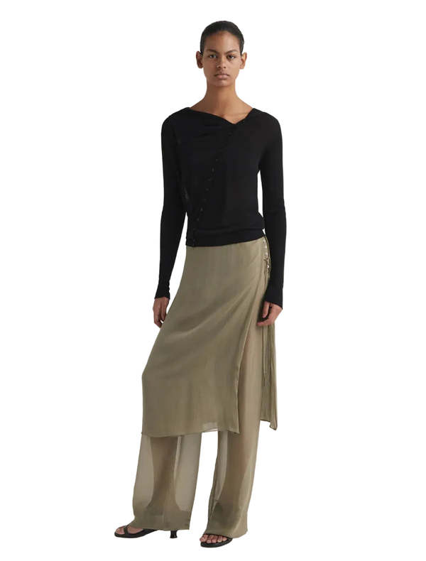 Paloma Wool Low Silk Archive Pant - Khaki Paloma Wool Low Silk Archive Pant - Khaki