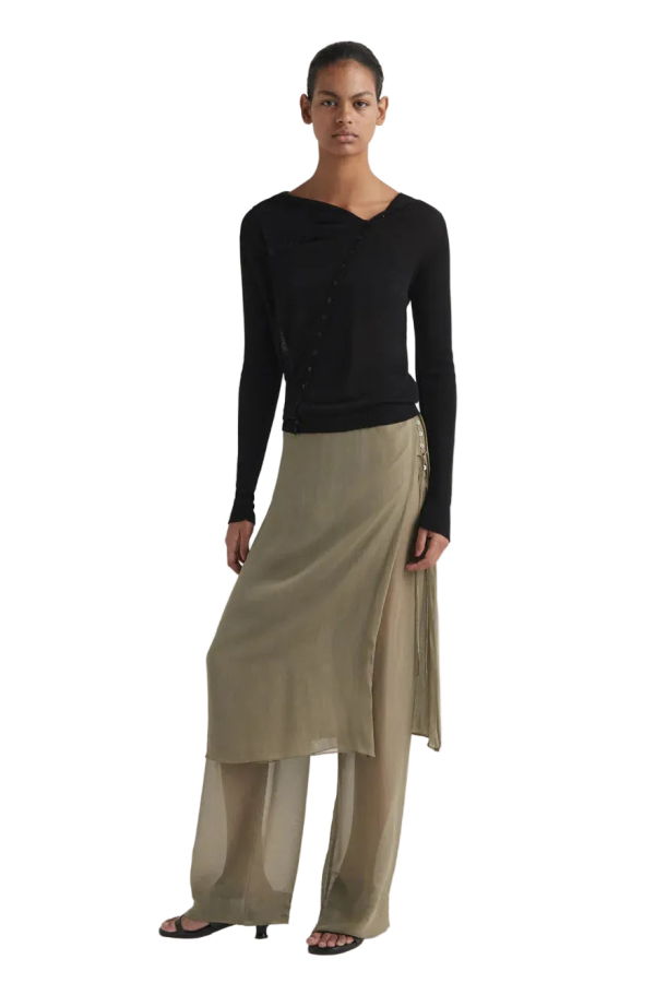 Paloma Wool Low Silk Archive Pant - Khaki
