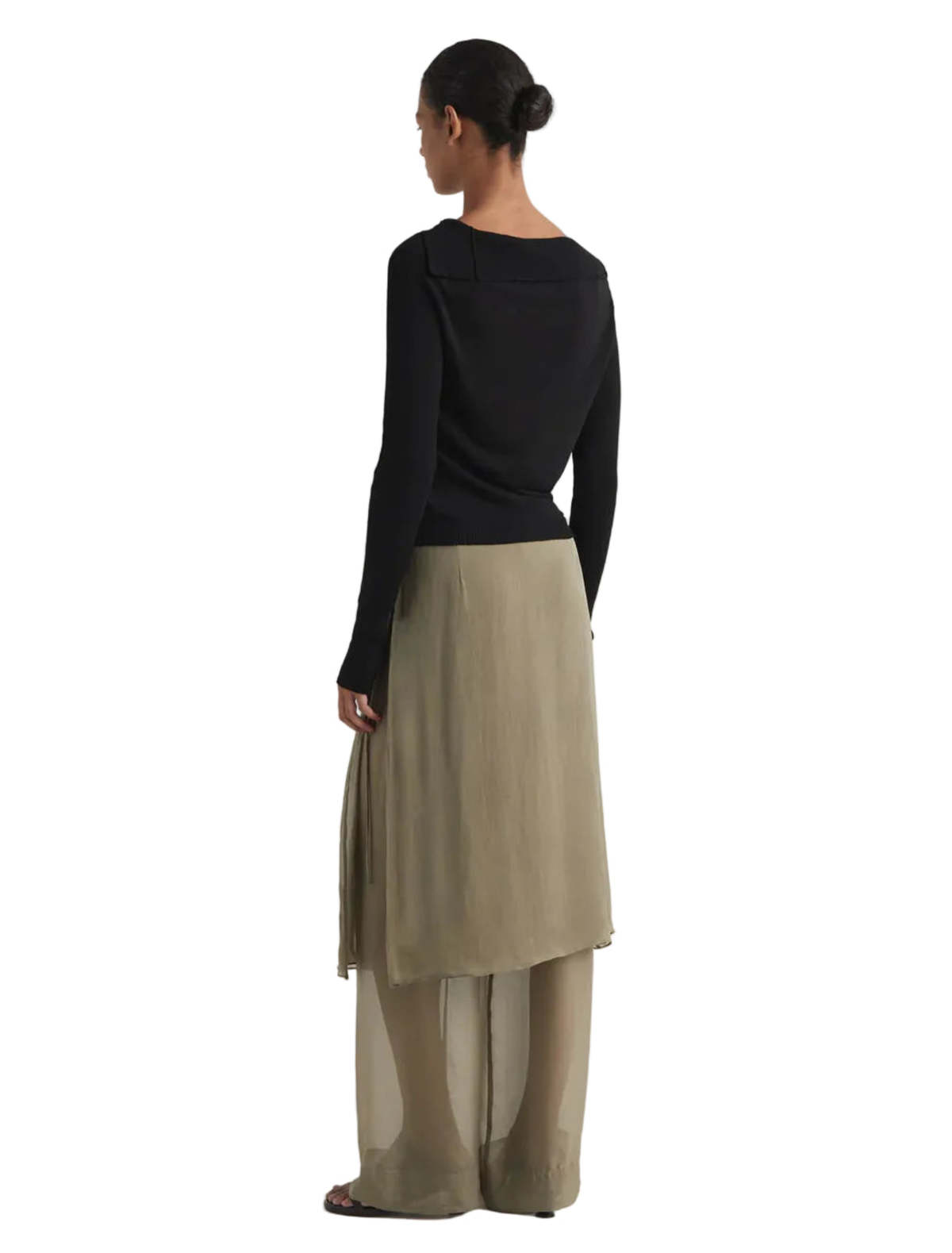 Paloma Wool Low Silk Archive Pant - Khaki - Image 2 of 5