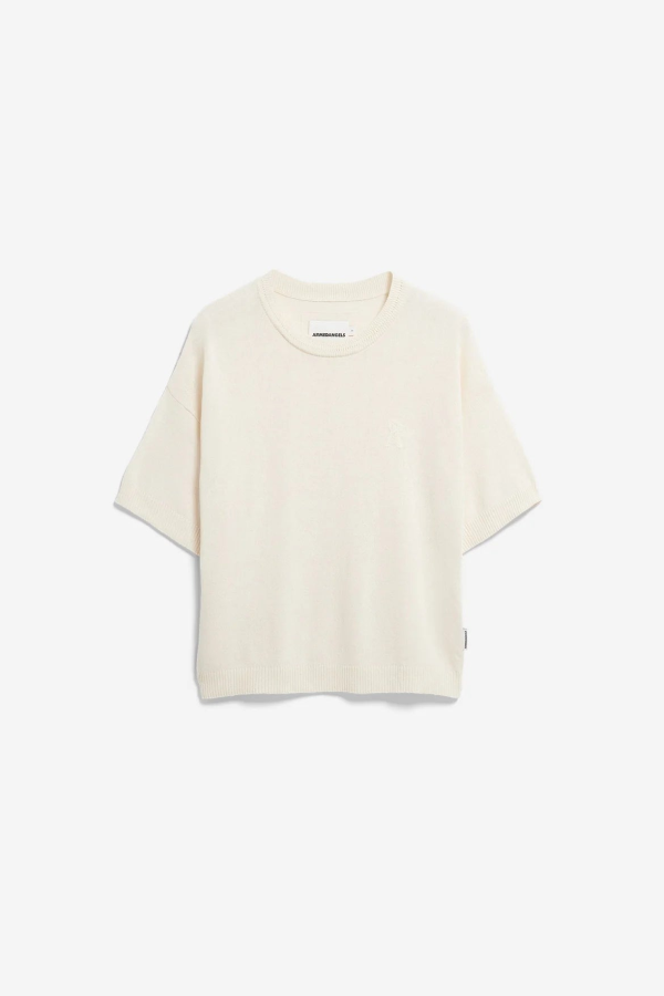 Armedangels Short Sleeve Linen Blend Knit Sweater - Undyed