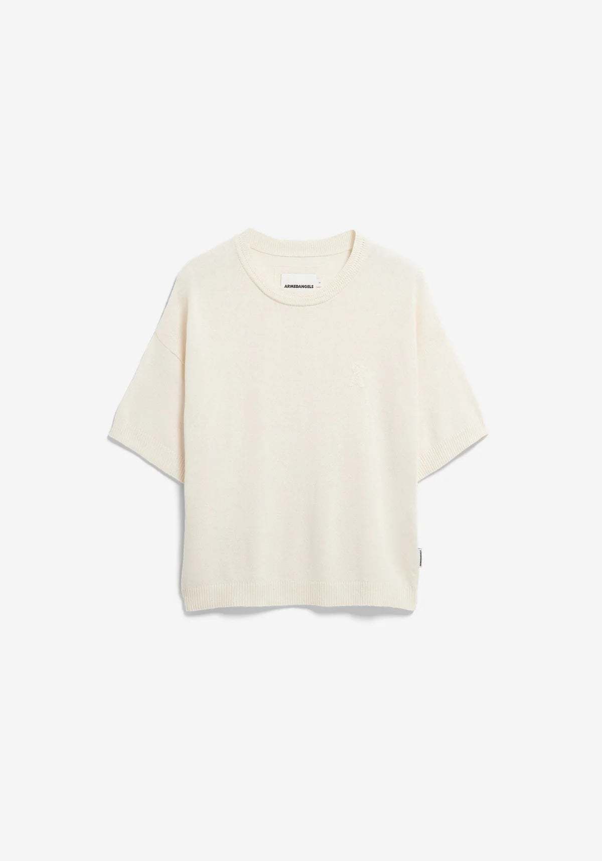 Armedangels Short Sleeve Linen Blend Knit Sweater - Undyed - Image 2 of 6