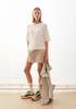 Armedangels Short Sleeve Linen Blend Knit Sweater - Undyed - Thumbnail 4