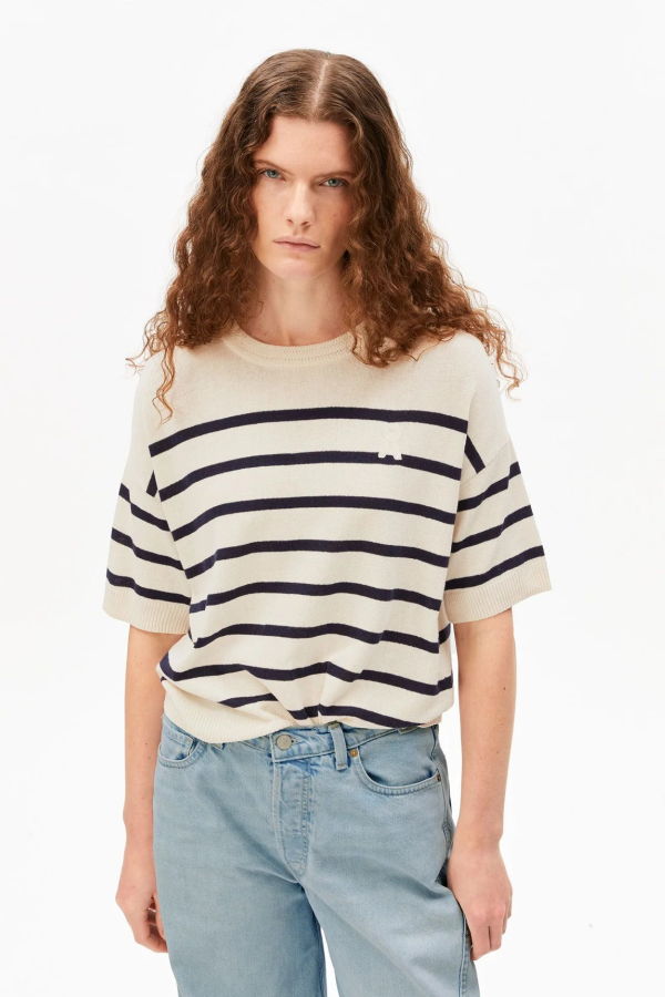 Armedangels Stripe Linen Blend Sweater
