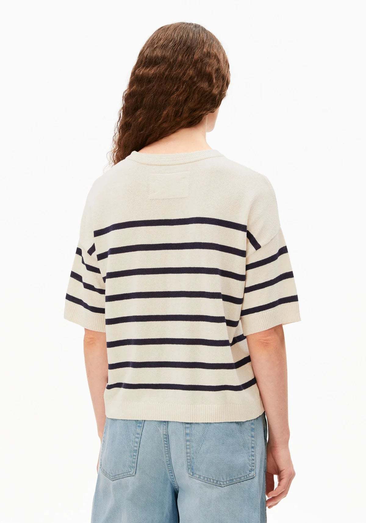 Armedangels Stripe Linen Blend Sweater - Image 6 of 6
