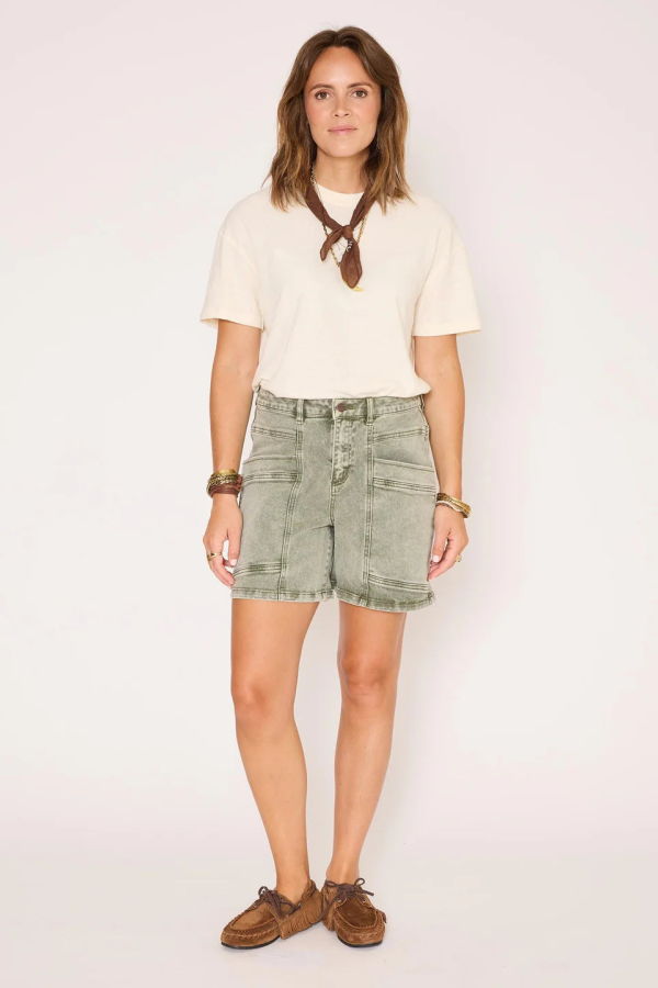 MKT Studios Pola Pacific Drill Shorts - Khaki
