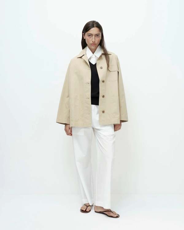 Mijeong Park Linen Work Jacket Mijeong Park Linen Work Jacket