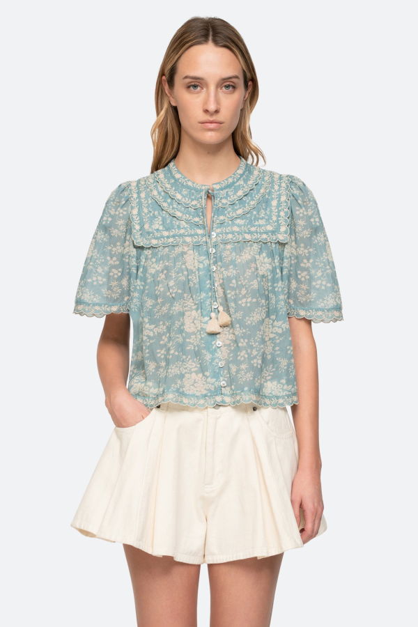 Sea NY Kirsten Print Top - Sky