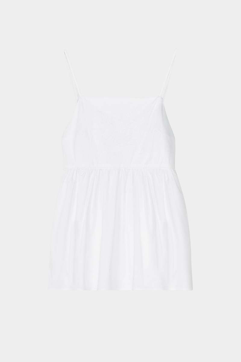 Cordera Cotton Embroidered Top - White