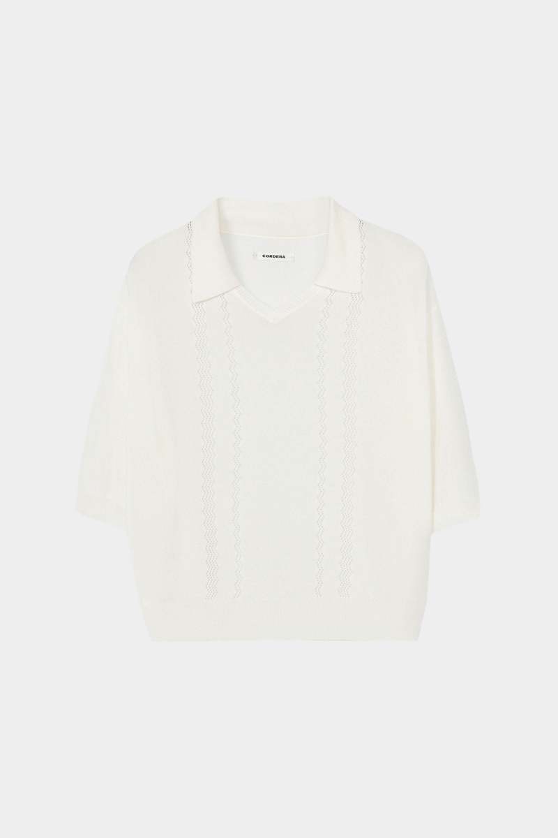 Cordera Lace Polo - Garza
