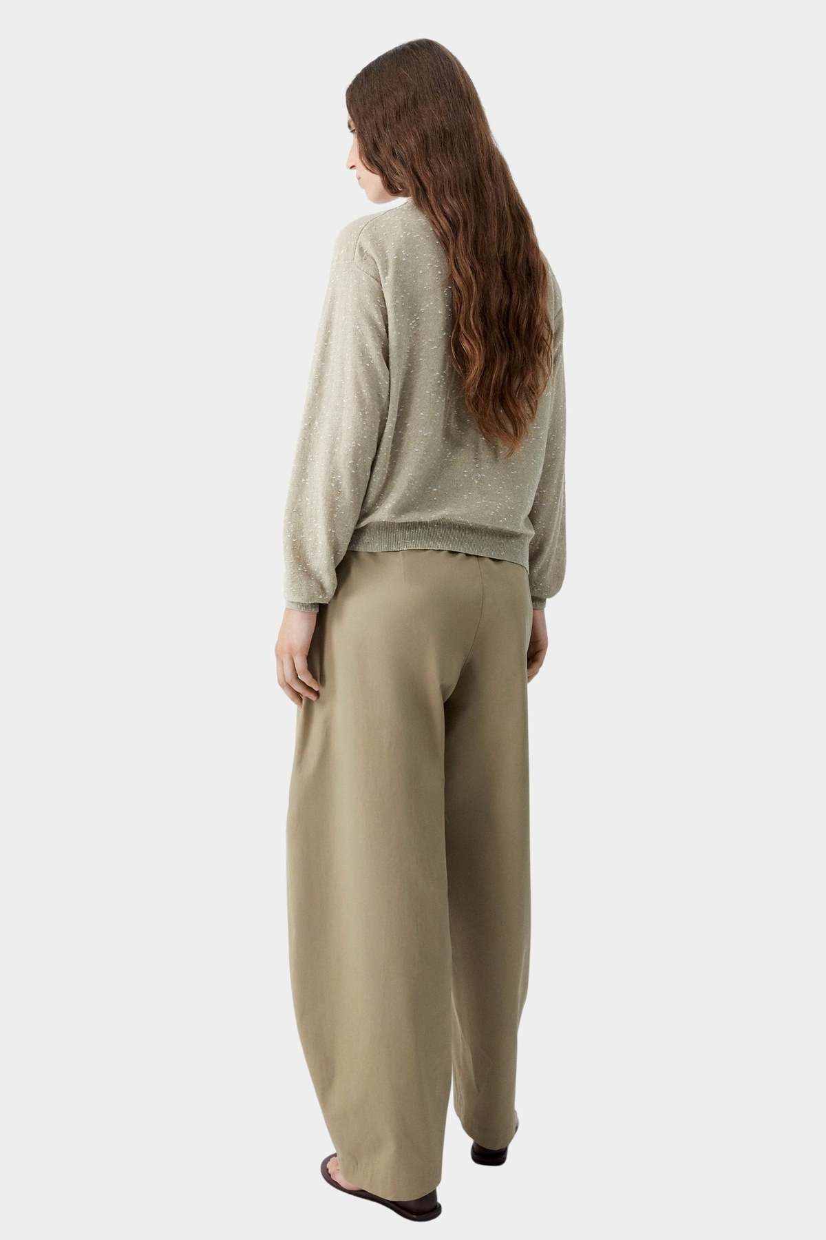 Cordera Linen & Cotton Flecked Cardigan - Beige - Image 3 of 4