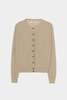 Cordera Linen & Cotton Flecked Cardigan - Beige - Thumbnail 4
