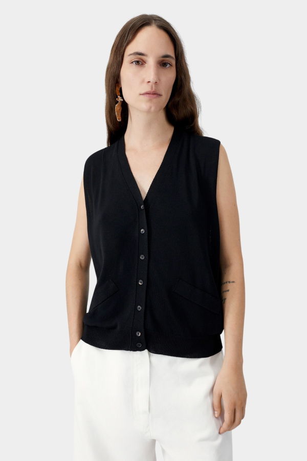 Cordera Oversize Waistcoat - Black