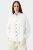 Cordera Oversized Lace Shirt - White - Thumbnail 1