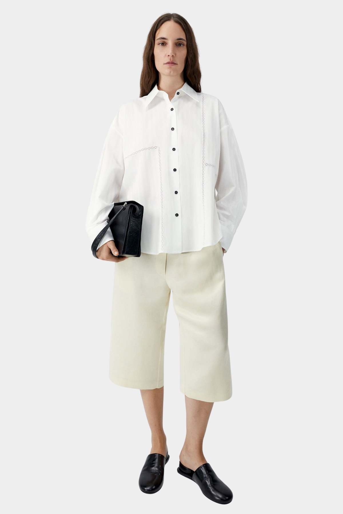 Cordera Oversized Lace Shirt - White - Image 2 of 4