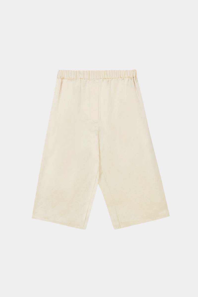 Cordera Satin Capri Pants - Marfil