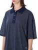 Ami Alexandre Mattiussi Ami Paris Blue Striped Cotton Polo - Thumbnail 3