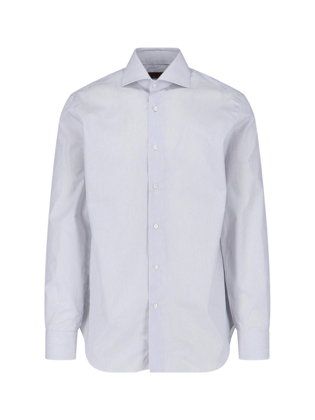 Barba Napoli Striped Shirt - White - Image 1 of 3