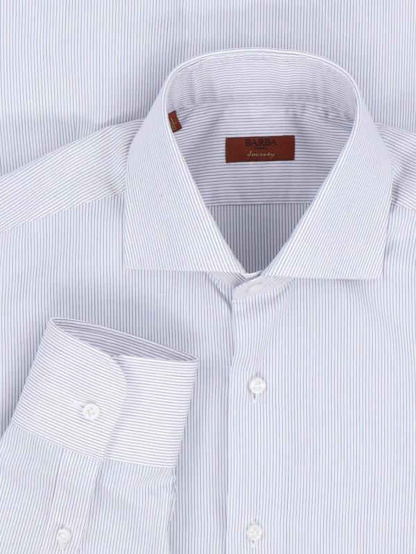 Barba Napoli Striped Shirt - White