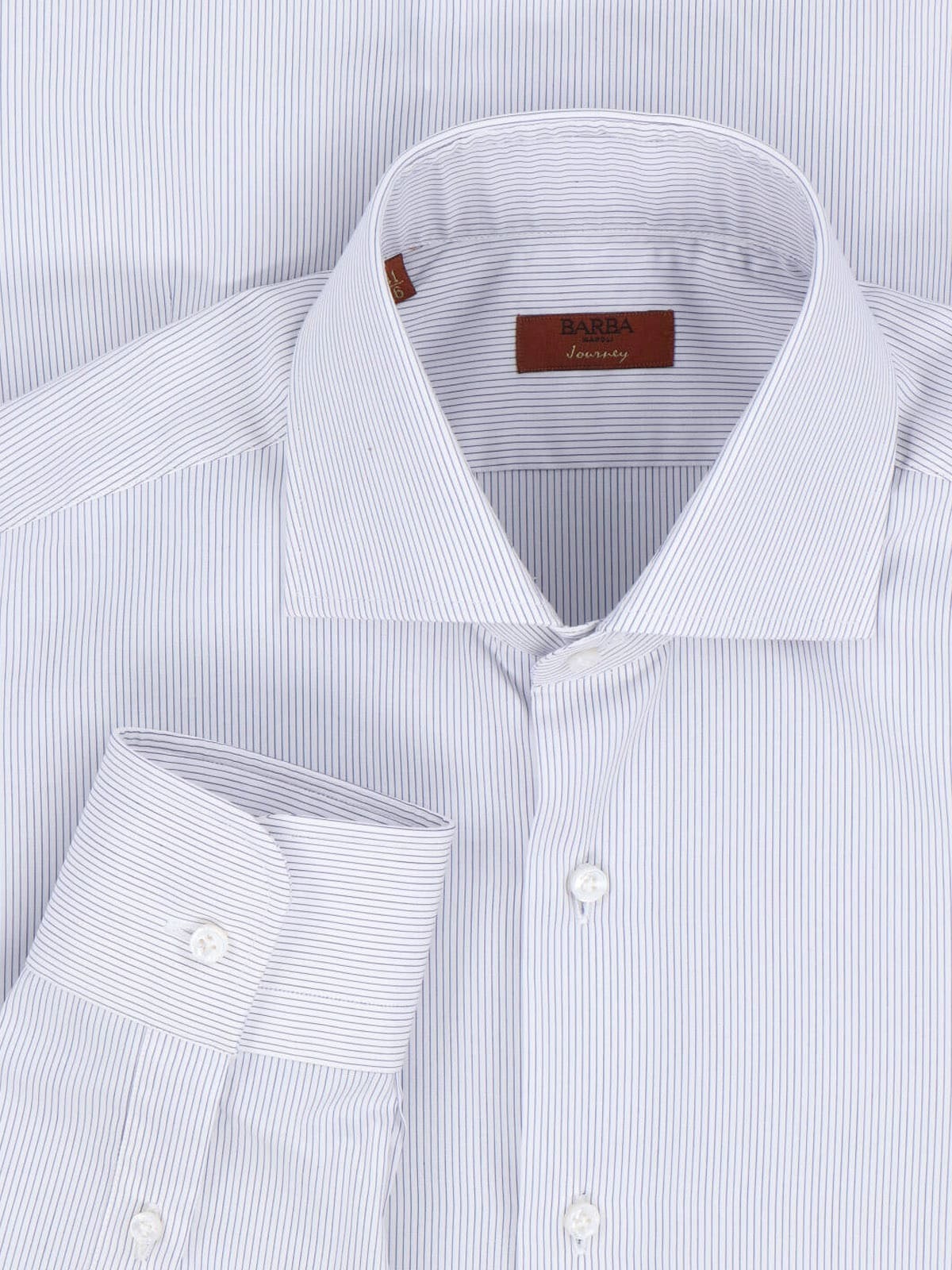 Barba Napoli Striped Shirt - White - Image 3 of 3