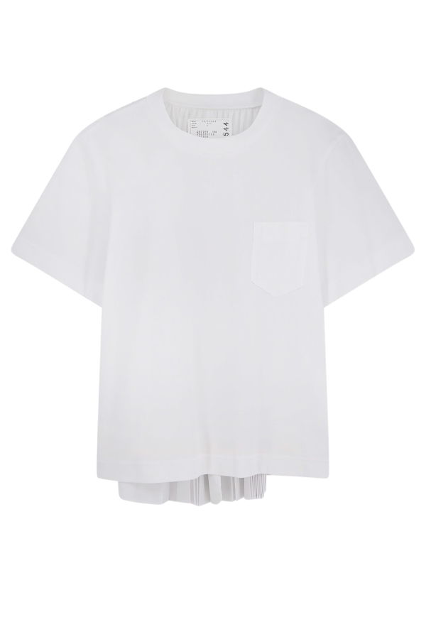 sacai Cotton and Polyester T-Shirt - White